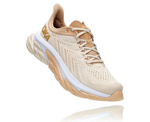 Hoka One One Dame Clifton Edge Road Løpesko Almond Milk/Beige Norge-31RDK